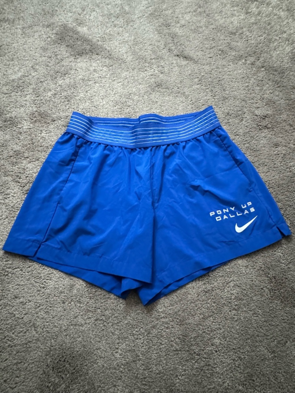 Nike Dri Fit Athletic Shorts Blue Run Gym Training Lightweight SIZE S